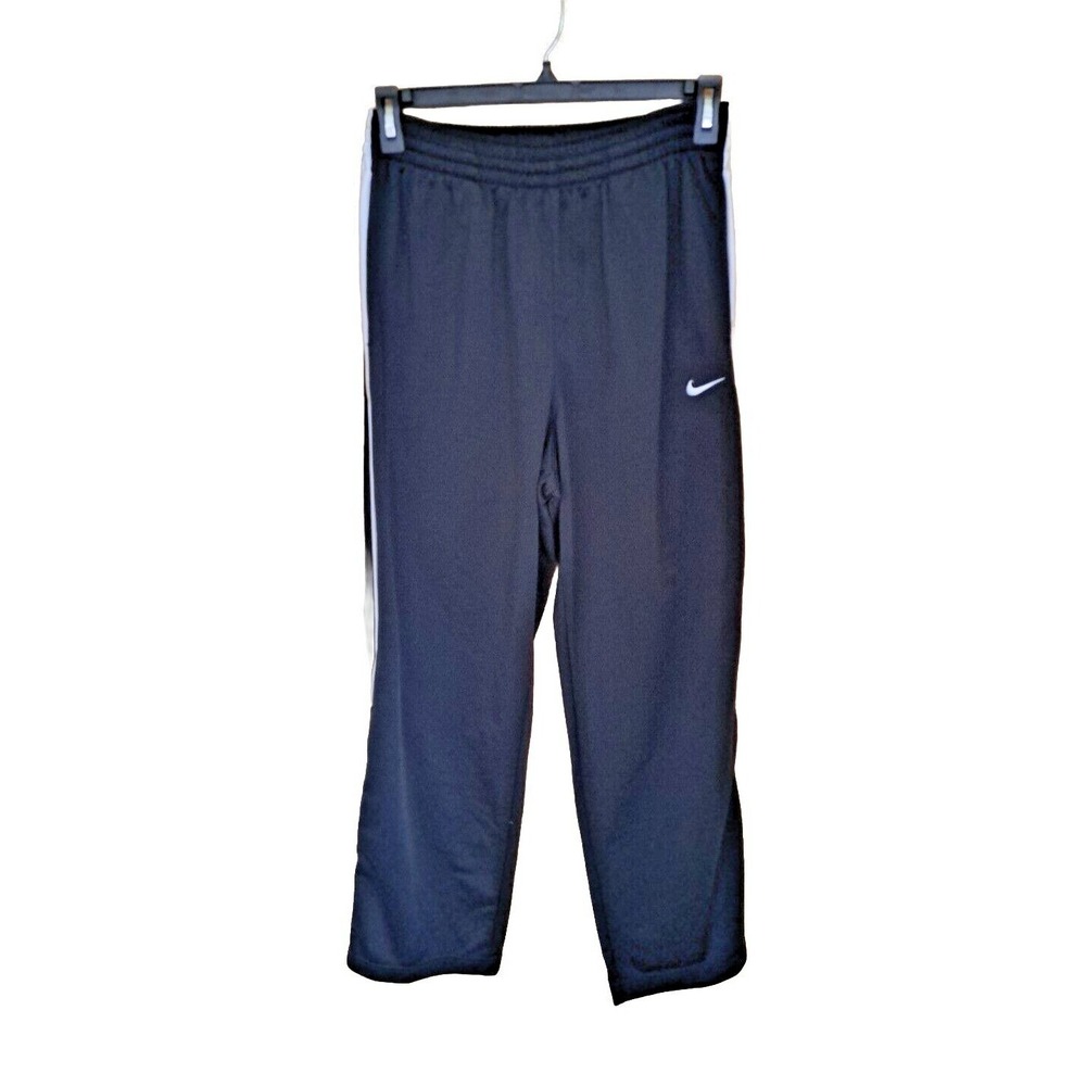 Nike Adult Size Med. Basketball Pants Athletic Wear Black & White Pre-owned